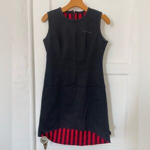 Y2K vintage Emily the strange punk, goth Wednesday Adams dress